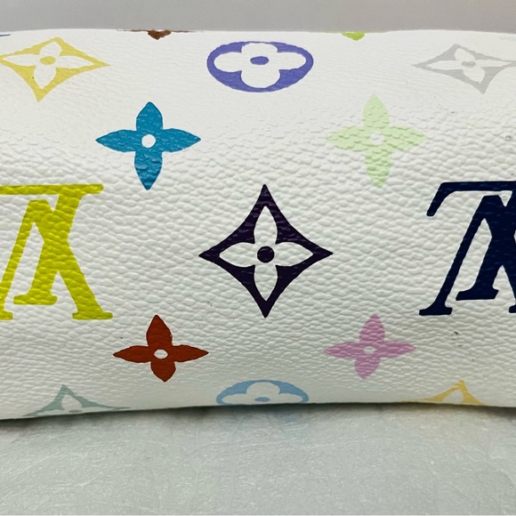 Louis Vuitton LV Handbag M92645 Mini Speedy White Monogram Multicolor -EXCELLENT - Picture 10 of 12